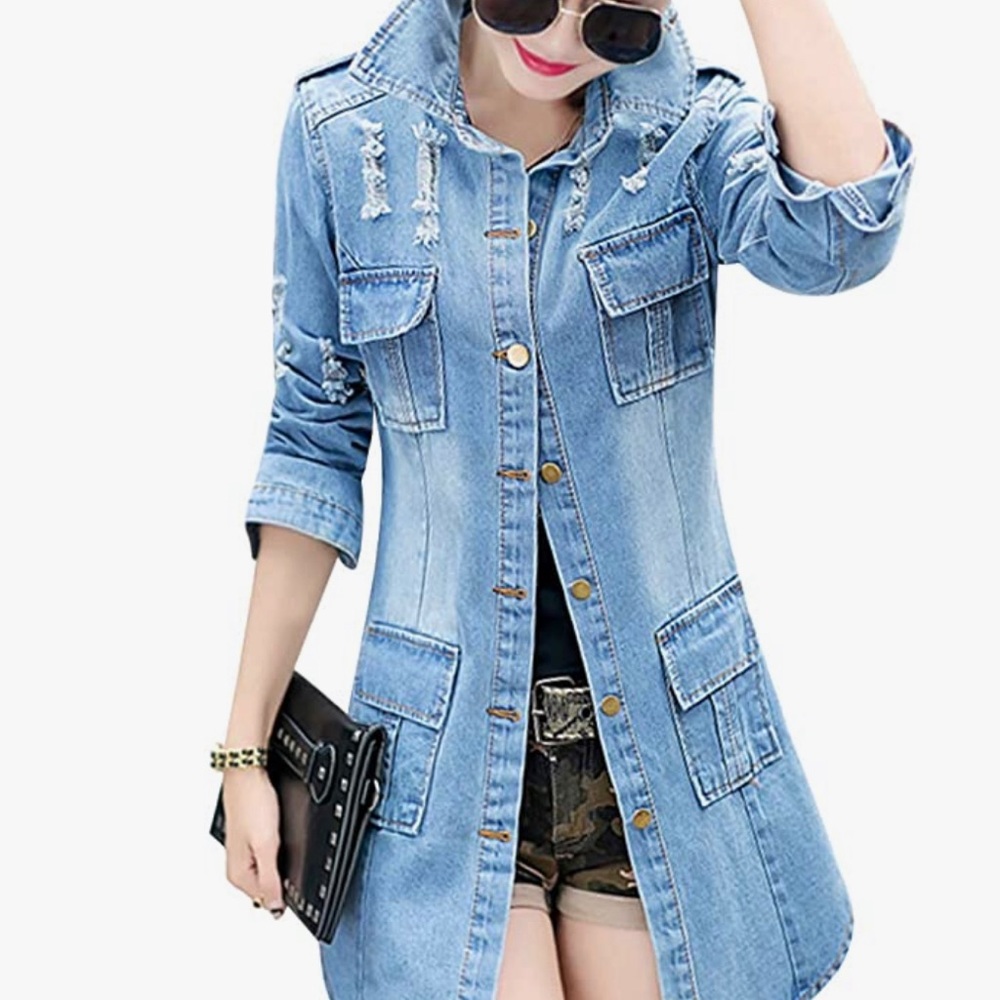Long Denim jacket.